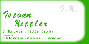 istvan mittler business card